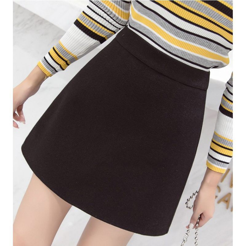 Chân váy chữ A ngắn lưng cao có quần lót trong - chất vải tuyết mưa -kiểu dáng chân váy nữ - 2 màu đen trắng cực tô dáng | BigBuy360 - bigbuy360.vn