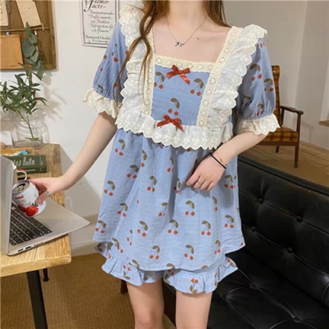 Bộ Ngủ Nữ Dễ Thương Họa Tiết Cherry Chất đẹp Giá sỉ | BigBuy360 - bigbuy360.vn