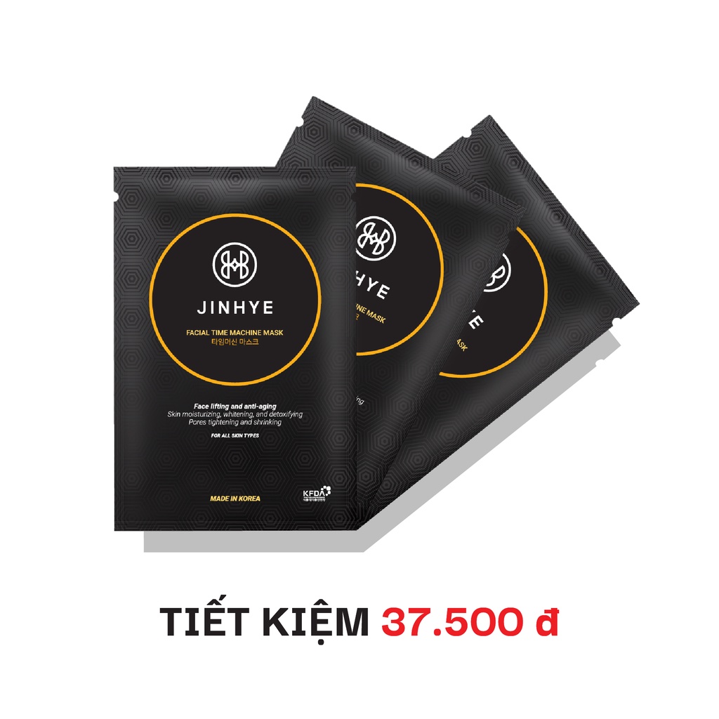 Combo 3 mặt nạ dưỡng da JinHye giúp nâng cơ, chống lão hóa, cấp ẩm, trắng da _ 3 miếng