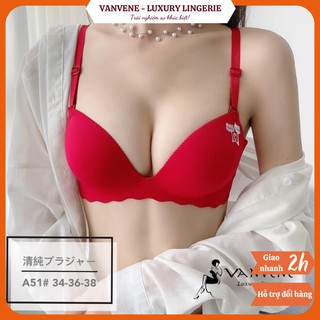 ÁO LÓT SU ĐÚC KHÔNG GỌNG HÌNH MÈO ĐỆM BÀN TAY NÂNG NGỰC NHIỀU VANVENE A290