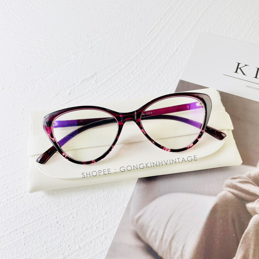 Gọng kính cận nữ ⚡𝑭𝑹𝑬𝑬𝑺𝑯𝑰𝑷⚡ mắt mèo nhựa dẻo Fiveminutes 2383 nhiều màu siêu xinh, lắp được cận từ 0-6 độ | BigBuy360 - bigbuy360.vn