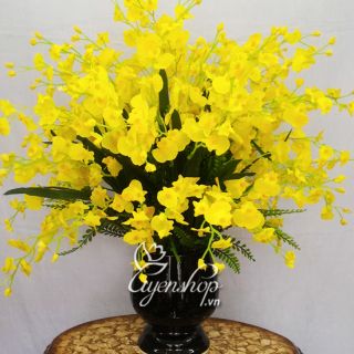 Cành hoa lan vũ nữ hoa lụa hoa giả trang trí nhà