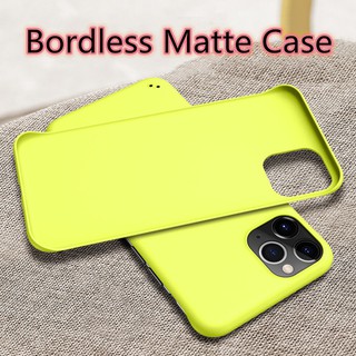 Ốp Điện Thoại PC Cứng Mỏng Không Viền Màu Trơn Mặt Nhám Cho iPhone XR X XS Max 11 Pro Max 6 6S 7 8 Plus