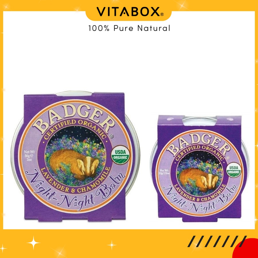 Badger - Sáp Hữu Cơ Giúp Bé Ngủ Ngon - Night Night Balm [USDA Organic]