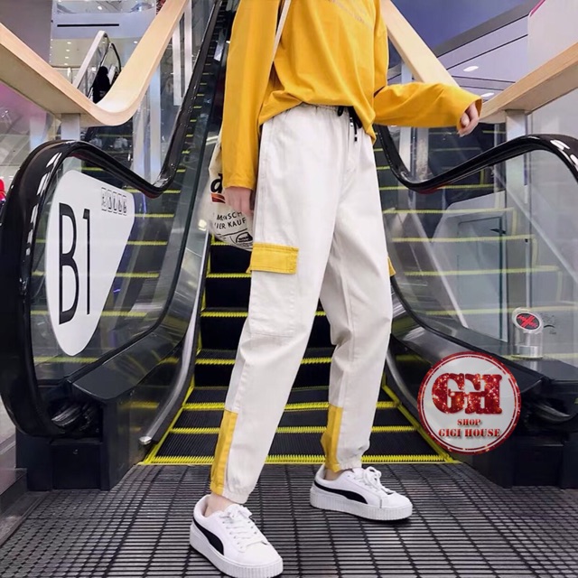 FREESHIP 50K - QUẦN KAKI JOGGER TÚI HỘP UNISEX PHỐI MÀU
