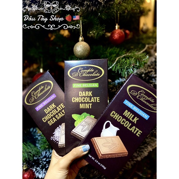 Thanh socola đen nguyên chất Compte D’Chocolate 🇺🇸