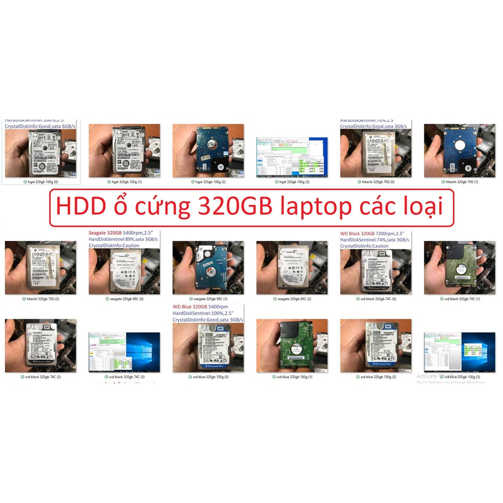 ổ cứng hdd cho laptop 320GB seagate samsung wd black blue hitachi hgst 7200 rpm 5400 all