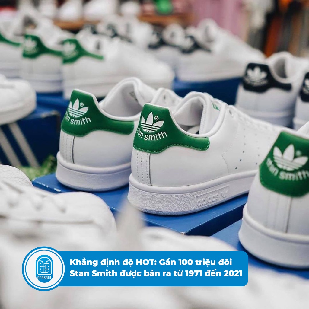 Giày sneaker Adidas Stan Smith Green chính hãng cho nam nữ chính hãng full box Present Original Sneakers