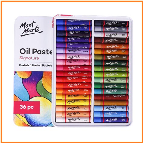 Bút màu sáp dầu cao cấp MONT MARTE của ÚC - Bộ 12/24/36/48 màu - Oil Pastels