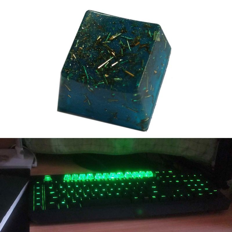 wee Handmade Customized OEM Profile Resin Keycap for Cherry MX Switches Mechanical Keyboard RGB Translucent Resin Keycap