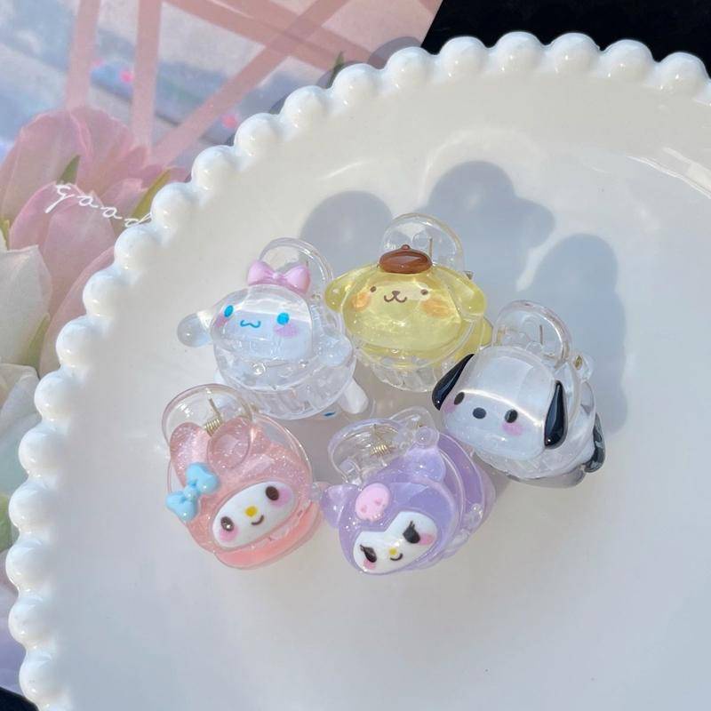 SANRIO Kẹp Tóc Đuôi Ngựa Cỡ Nhỏ Họa Tiết Hoạt Hình Kuromi Kuromi Kiểu Nhật Bản Dễ Thương