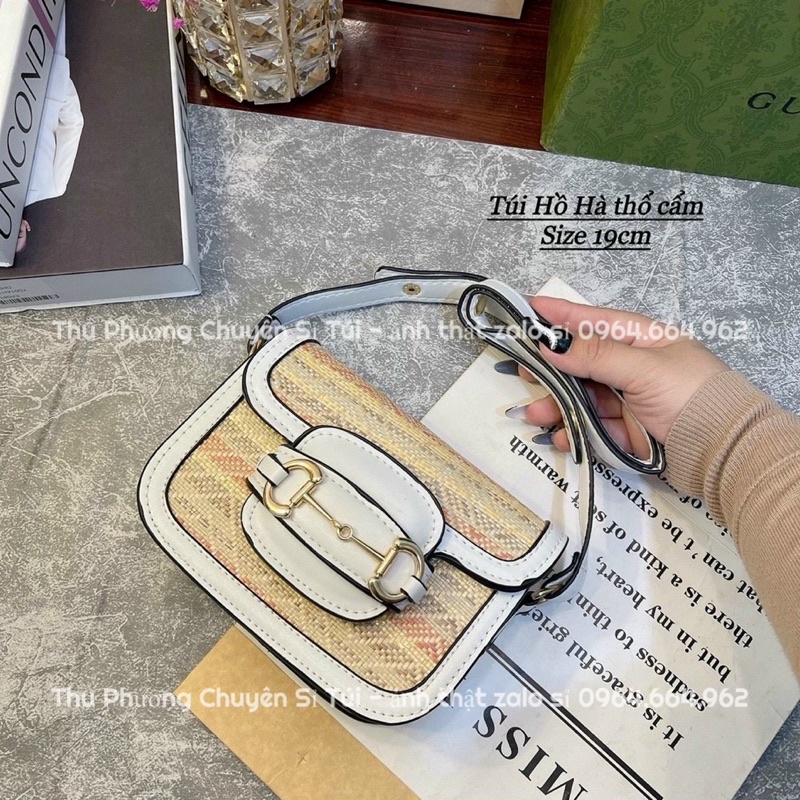 Túi xách hà hồ D nối phối màu size 20, hàng loại đẹp bản dây thông minh chỉnh ngắn dài (kèm ảnh thật)