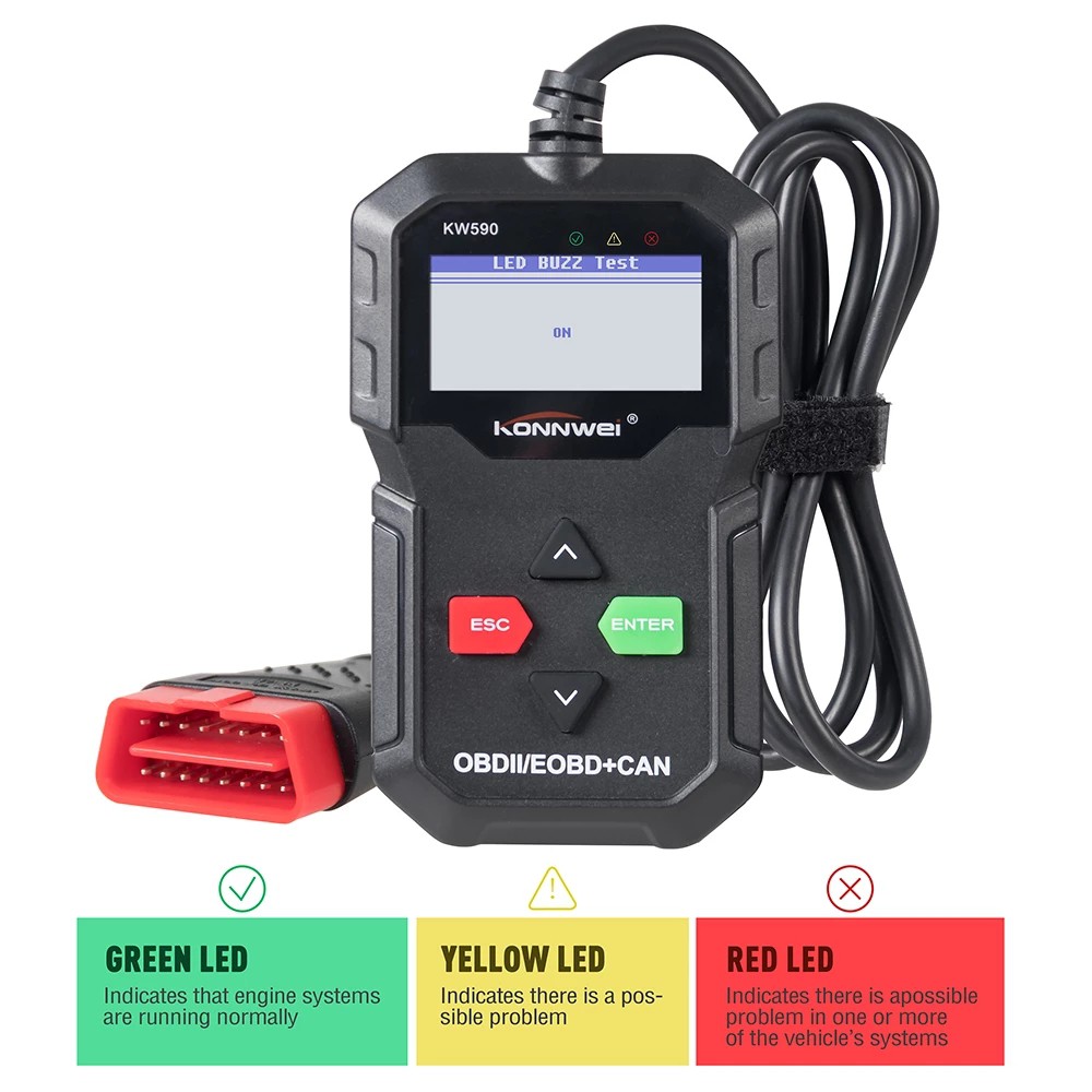 Thiết Bị Quét Chuẩn Đoán Lỗi Ô Tô Obd2 2020 Obd Kw590