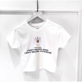 ÁO CROPTOP THÊU HOA CÚC (kèm ảnh thật)