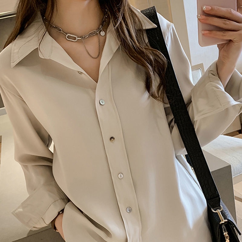 Áo Sơ Mi Dài Tay Dáng Rộng Thiết Kế Mới Thời Trang Mùa Xuân Dành Cho Nữ 2022