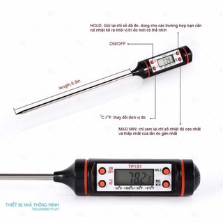 Que đo nhiệt độ sữa,nước TP101-Nhiệt kế thực phẩm-Máy do nhiệt độ nước