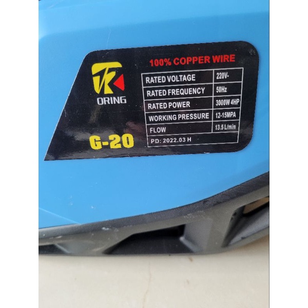 [Giá sốc] Máy rửa xe Yamaha Oring G20 3000W , bảo hành 18 tháng , lõi đồng 100%