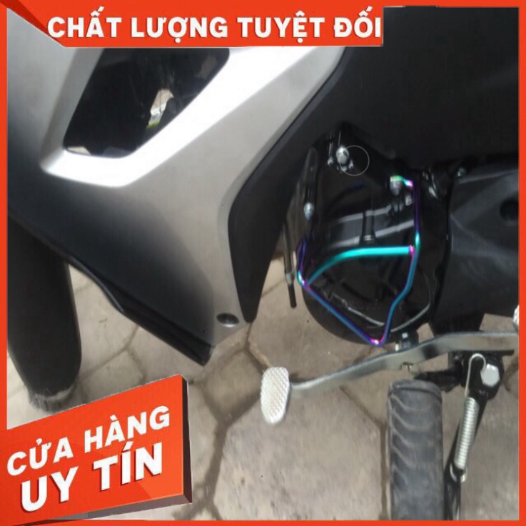 Bảo vệ lốc máy Wave 2007-2021, Wave 50cc inox, titan 7 màu Sản Phẩm Chuẩn Như Hình