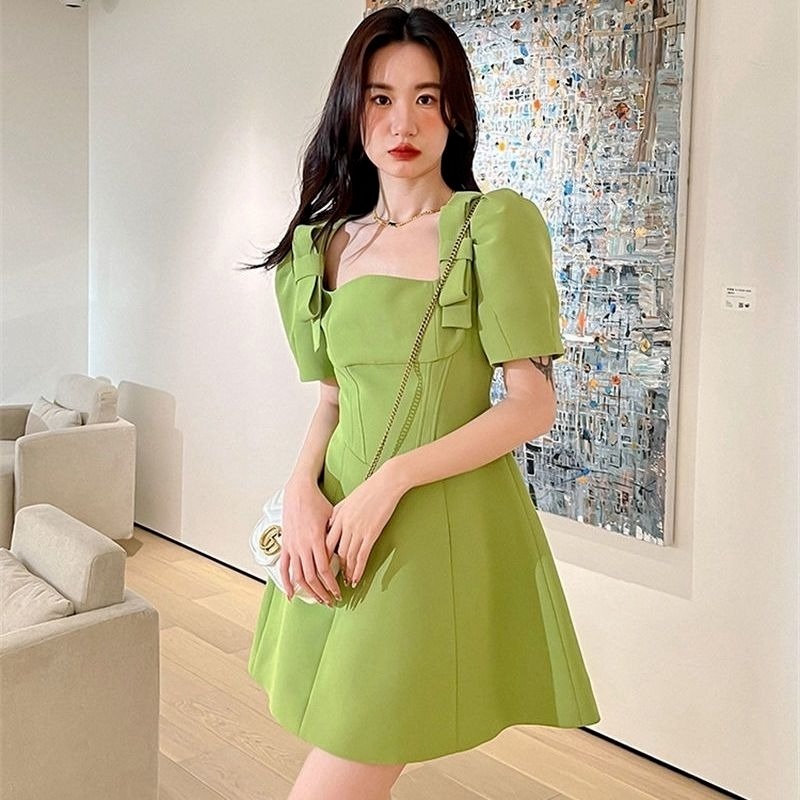 Đầm Ôm Eo Đính Nơ Ngọt Ngào Thời Trang Mùa Hè Cá Tính