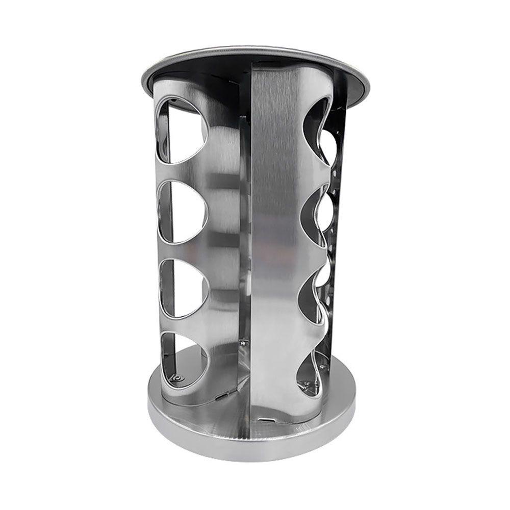 Giá Đỡ Xoay Bằng Thép Không Gỉ Với 16 Ngăn Đựng Gia Vị