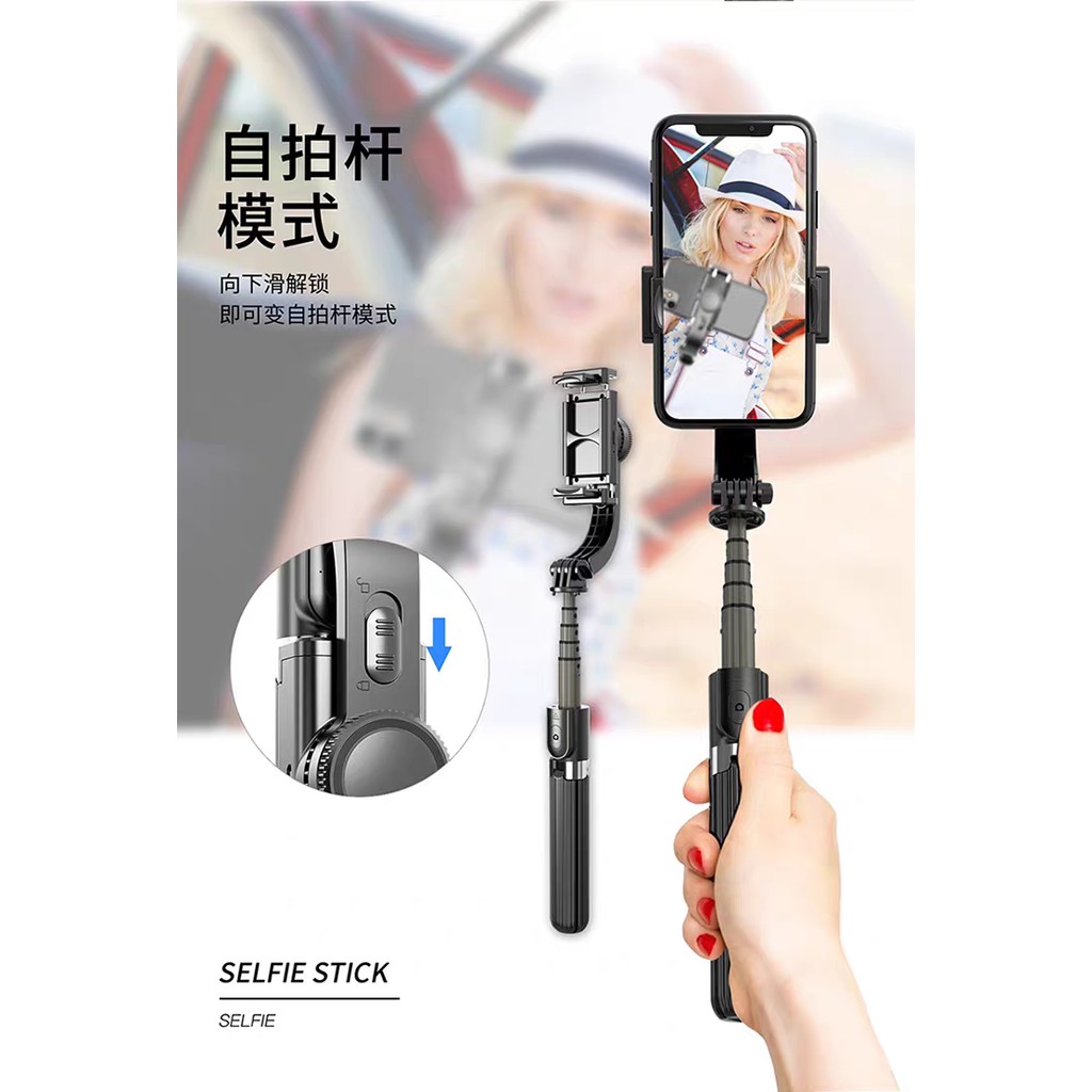 [HÀNG HÓT] Gậy chống Rung Gimbal Stabilizer L08, Có 3 chân đỡ, Tặng kèm nút bấm BLT hàng cao cấp sịn sò | BigBuy360 - bigbuy360.vn