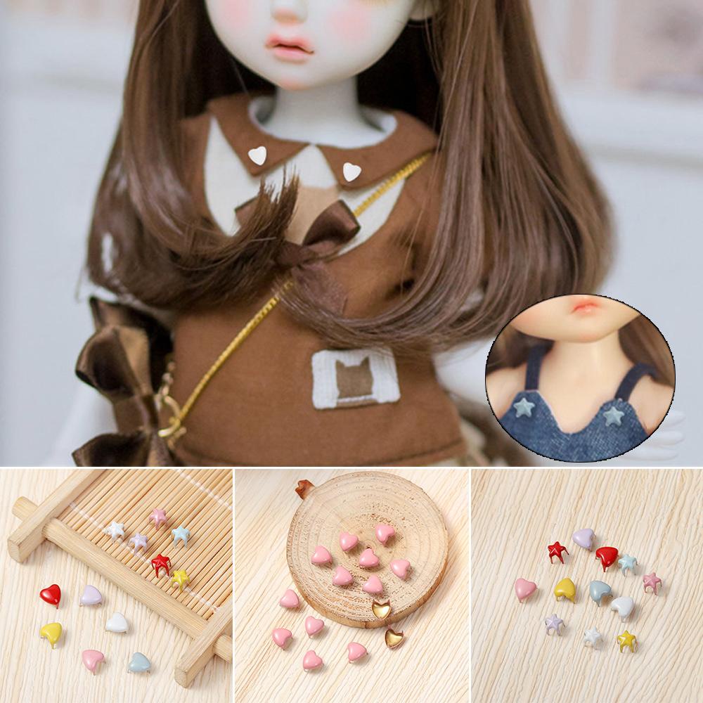 LUOL Bộ 20 Nút Áo Hình Ngôi Sao / Trái Tim Nhiều Màu Sắc