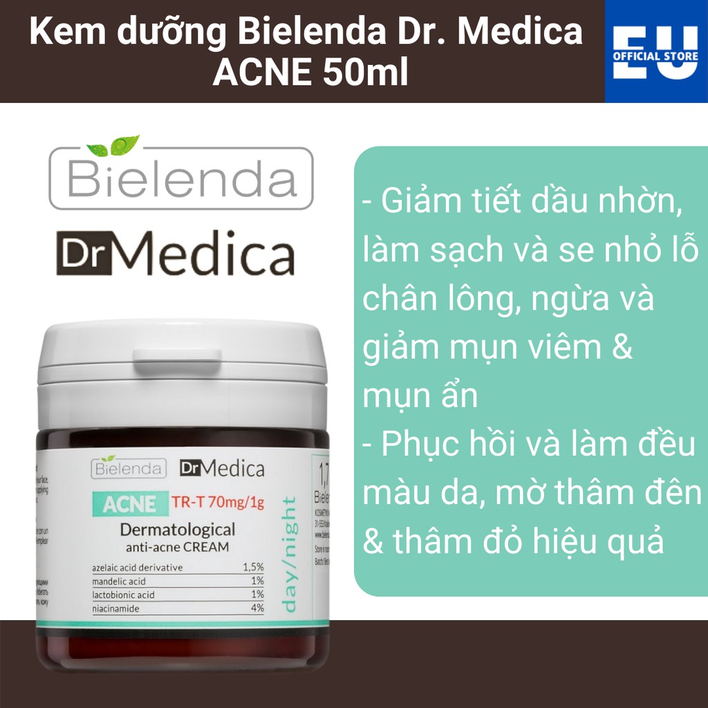 Kem dưỡng Bielenda Dr. Medica Anti-acne Dermatological giảm mụn, mờ thâm