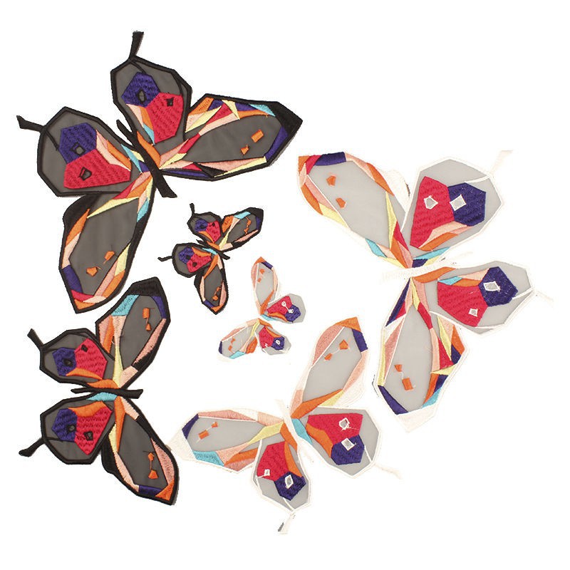 Bộ 3 sticker ủi thêu hình bướm
