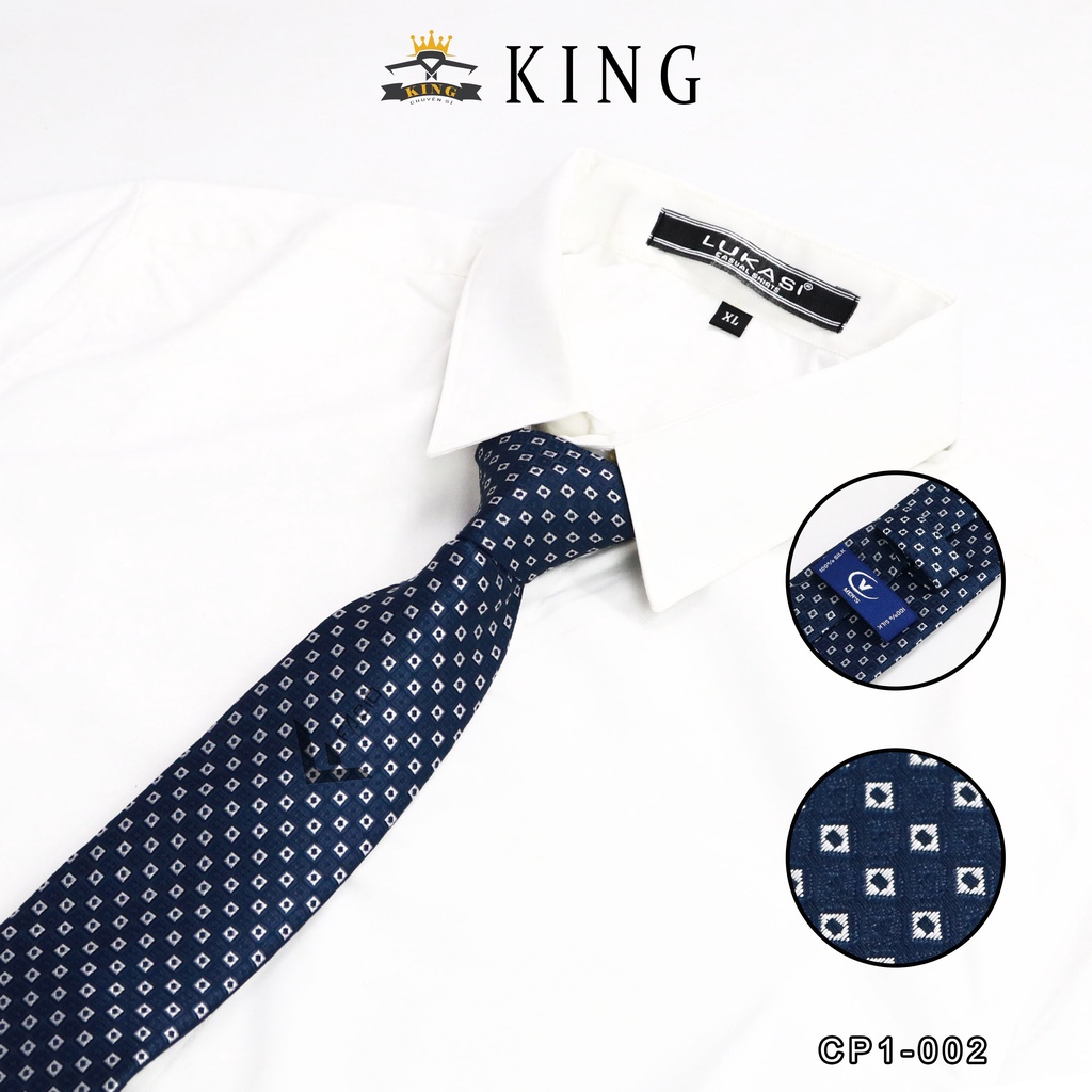 Cà vạt nam cho chú rể KING caravat công sở họa tiết bản lớn to 8cm style hàn quốc lịch lãm giá rẻ C002