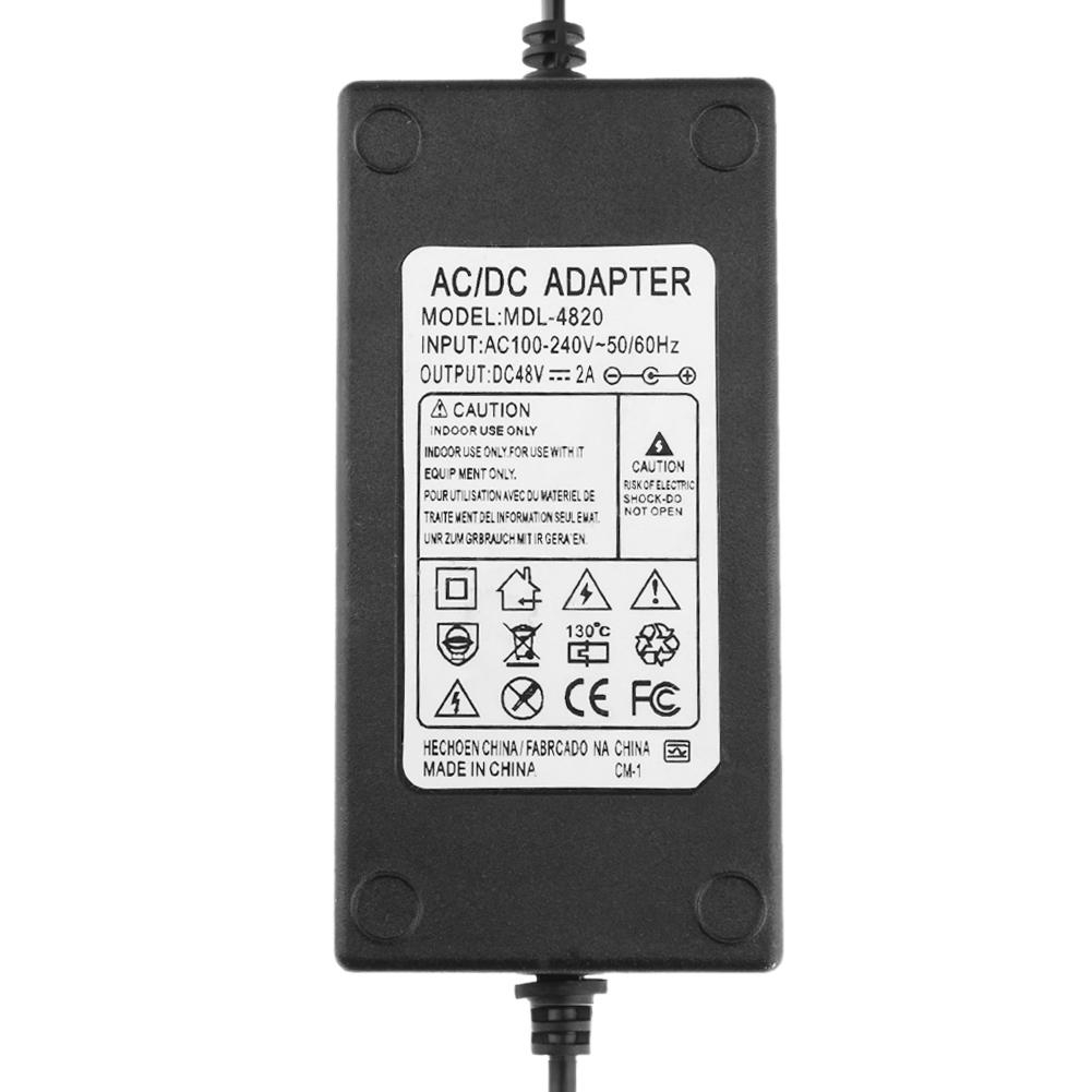 [tmystyle]48V 2A AC to DC Power Supply Adapter Converter 5.5x2.5mm for POE Switch Bla