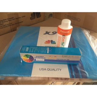 combo kem nhuộm X9 +trợ nhuộm Everflor 100ml