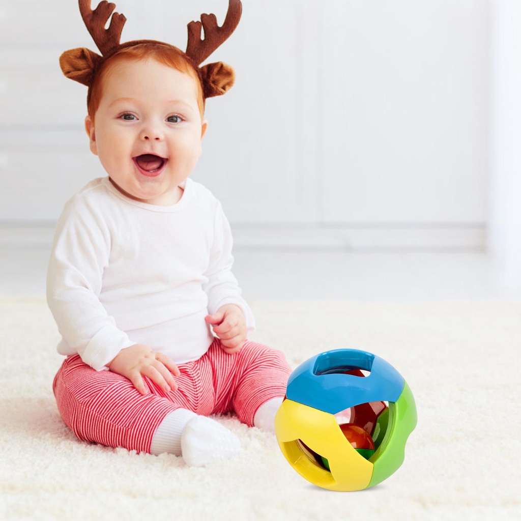 Bóng Lục Lạc Cầm Tay Nhiều Màu Sắc Cho Bé