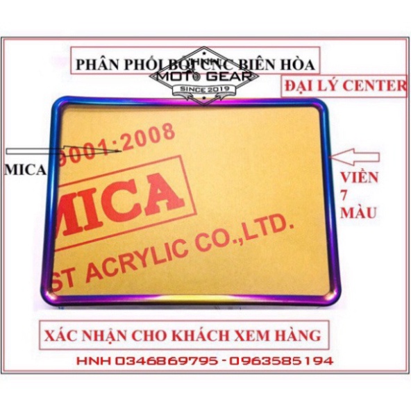Khung Viền Biển Số Màu Titan Cho Honda - Yamaha
