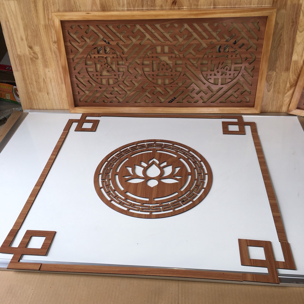 Bộ Tấm Chống ám khói và chữ trang trí ban thờ(ám khói+chữ tròn+viền chiện)