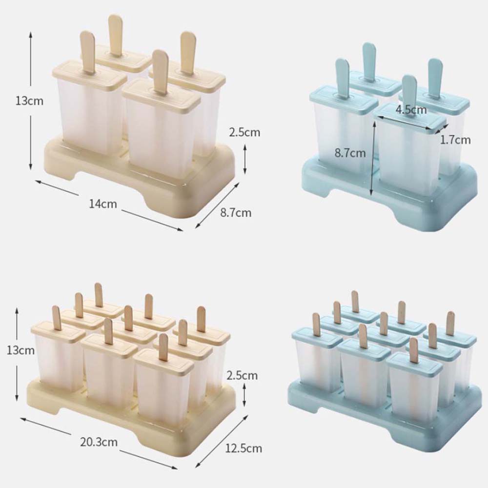 EPOCH Khuôn Làm Kem Tái Sử Dụng 3d 4 / 9 Ngăn