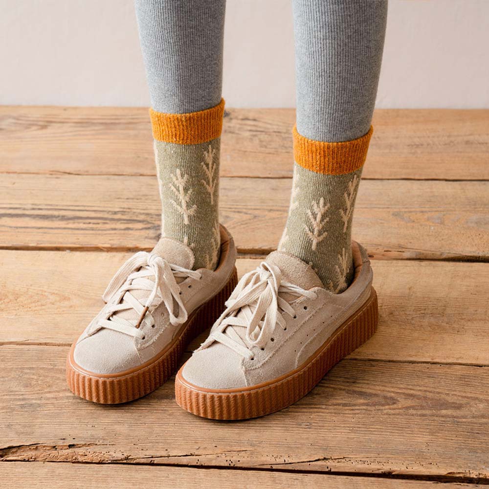 Vớ Len Cổ Cao Ấm Áp Thời Trang Cho Nữ