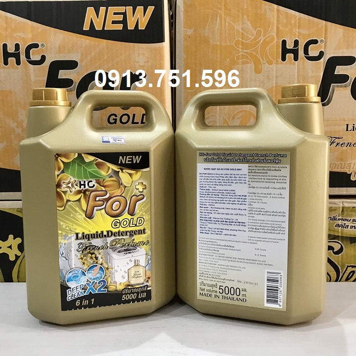 Nước giặt xả HC – FOR Gold 6in1 5.000ml Thái Lan