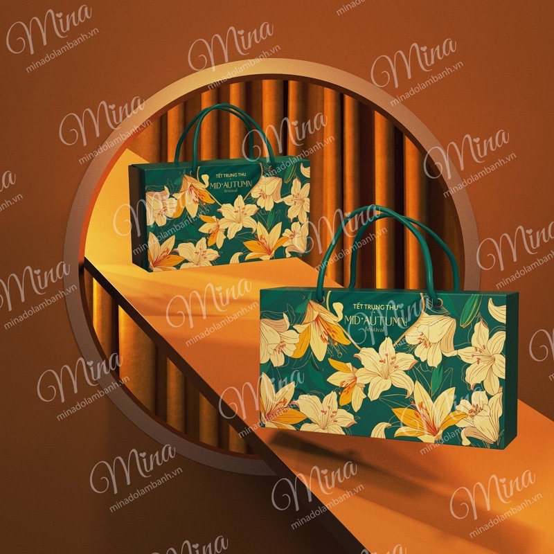 Hộp đựng bánh Trung Thu 2 bánh BÁCH HỢP