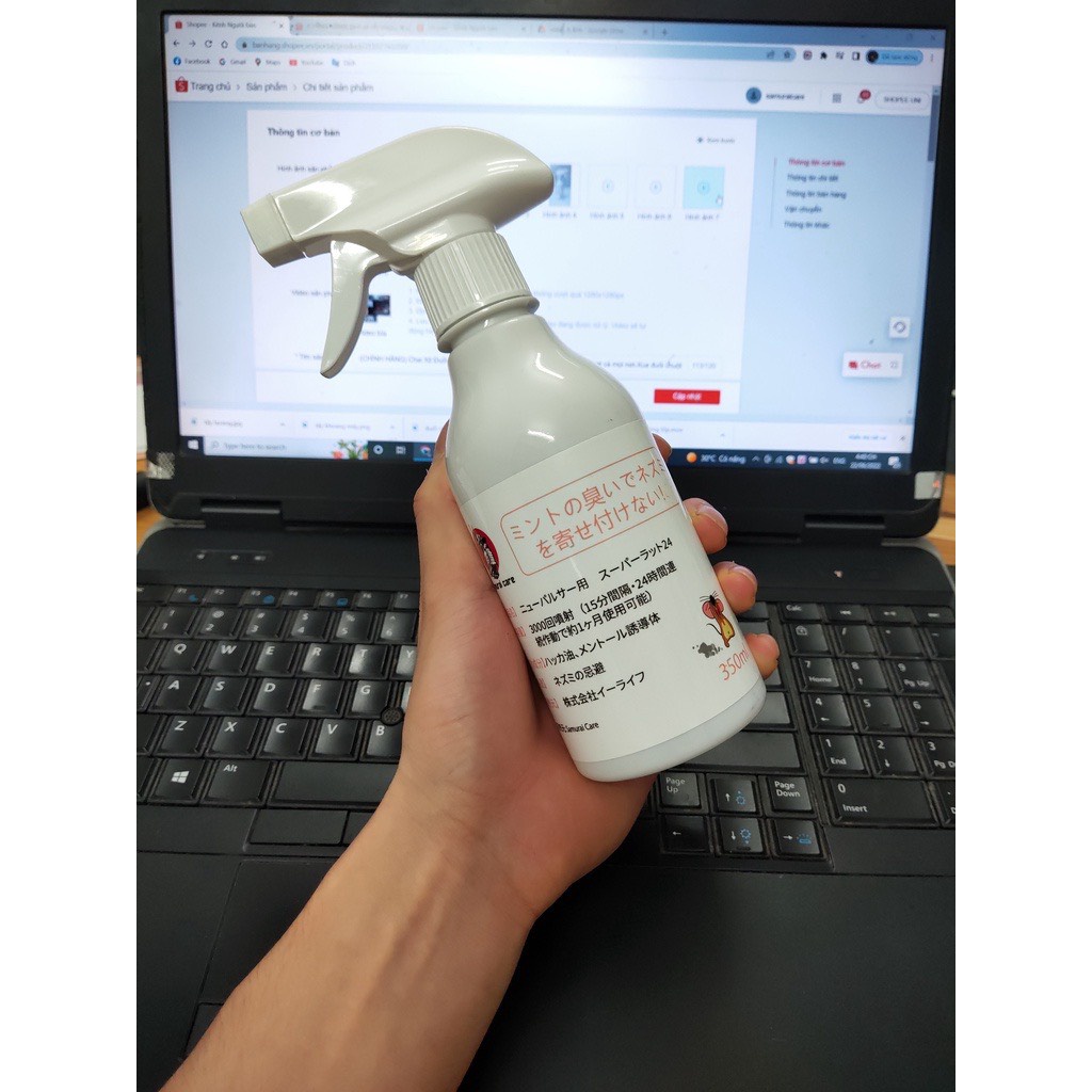 Xịt Đuổi Chuột xua đuổi côn trùng SAMURAI CARE Hương Bạc Hà-Cho xe ô tô và mọi nơi