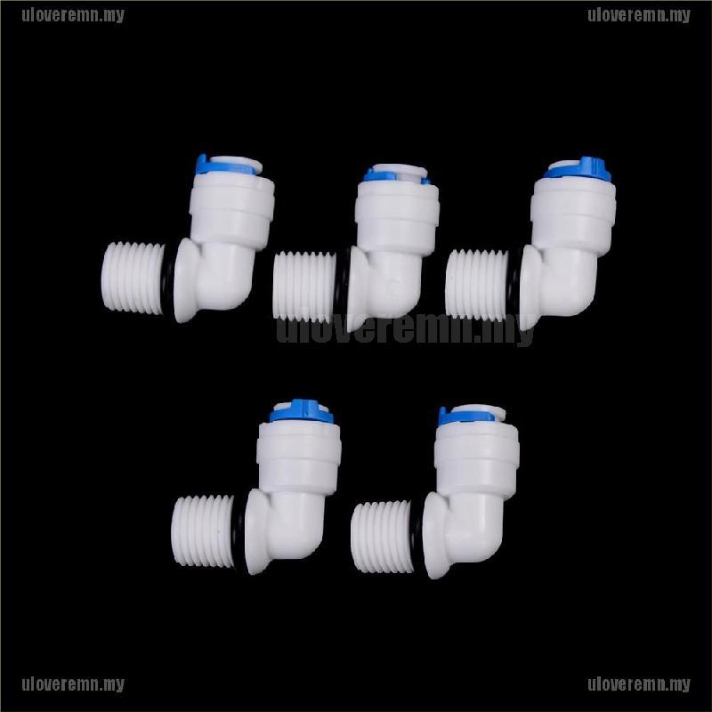 Set 5 Đầu Nối Ống Nước 1 / 4 &quot;male Thread - 1 / 4&quot; Od