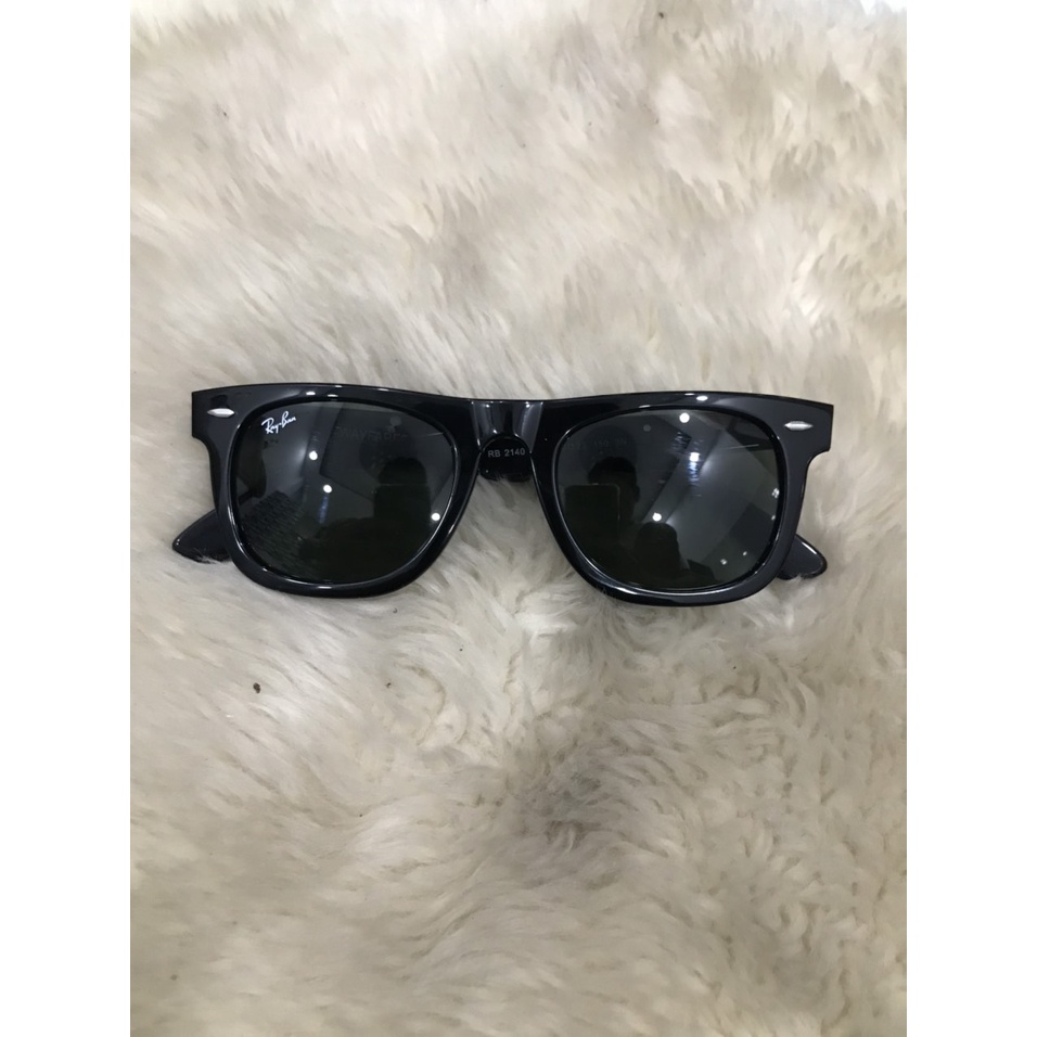 Kính Mát Thể Thao Rayban Wayfarer Tròng Thuỷ Tinh Đen - Gọng Nhựa Cao Cấp
