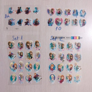 Set sticker hình ủi công chúa elsa