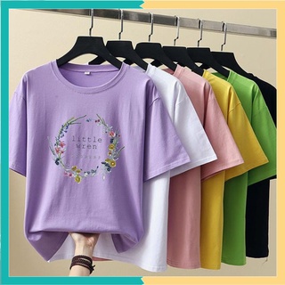 Áo thun nữ form rộng tay ngắn cổ tròn in hoa đẹp giá rẻ MIMA M83