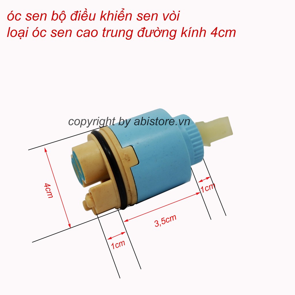 LÕI SEN VÒI TẮM GẬT GÙ NÓNG LẠNH ( ÓC SEN CHÂN CAO MẪU 3.5CM VÀ 4CM )