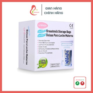 Hộp 60 Túi trữ sữa Unimom Hàn Quốc 210ml không có BPA an toàn cho bé
