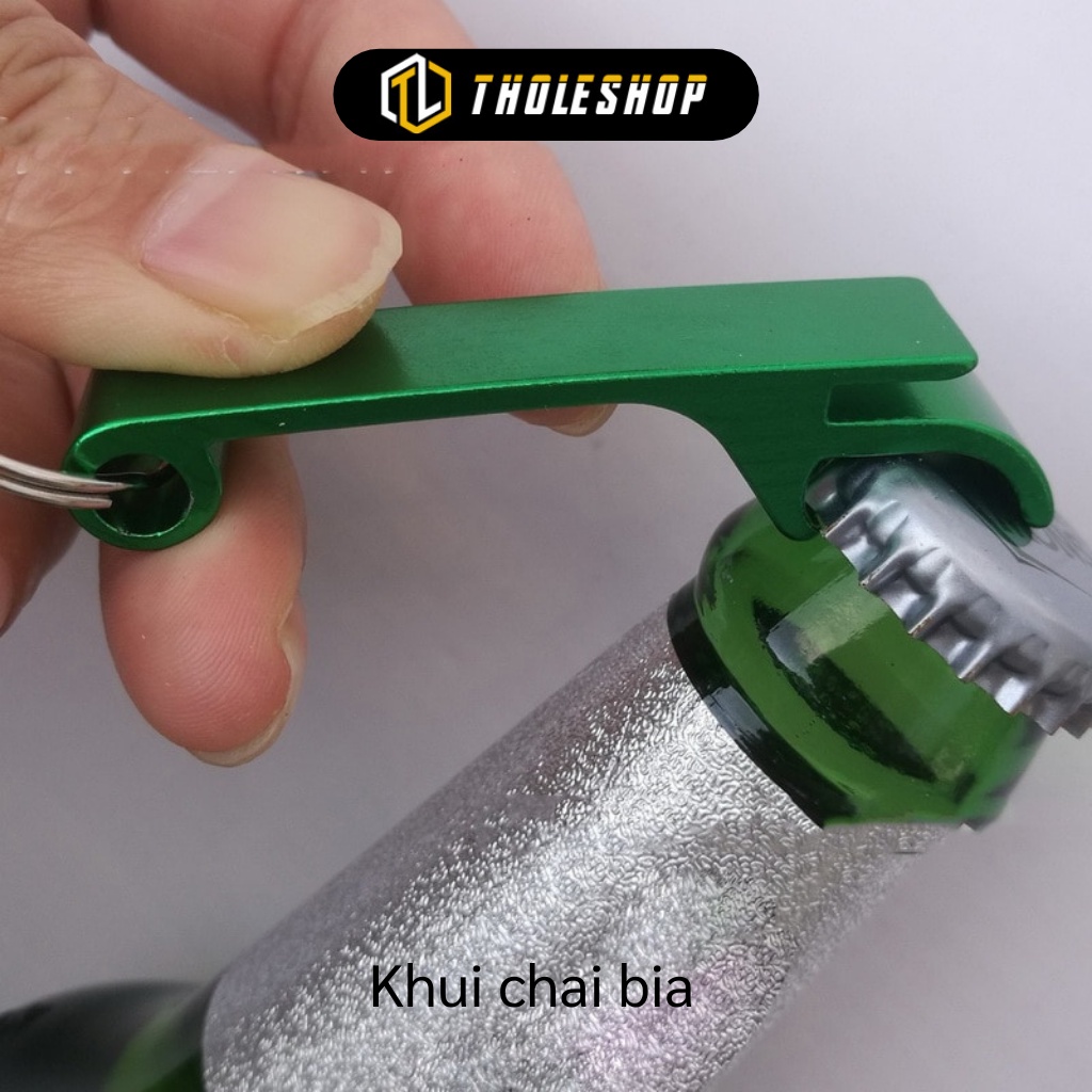 Móc Khóa Đa Năng - Đồ Khui Nắp Chai, Mở Lon Bia Kim Loại Tiện Lợi, Nhỏ Gọn 8402