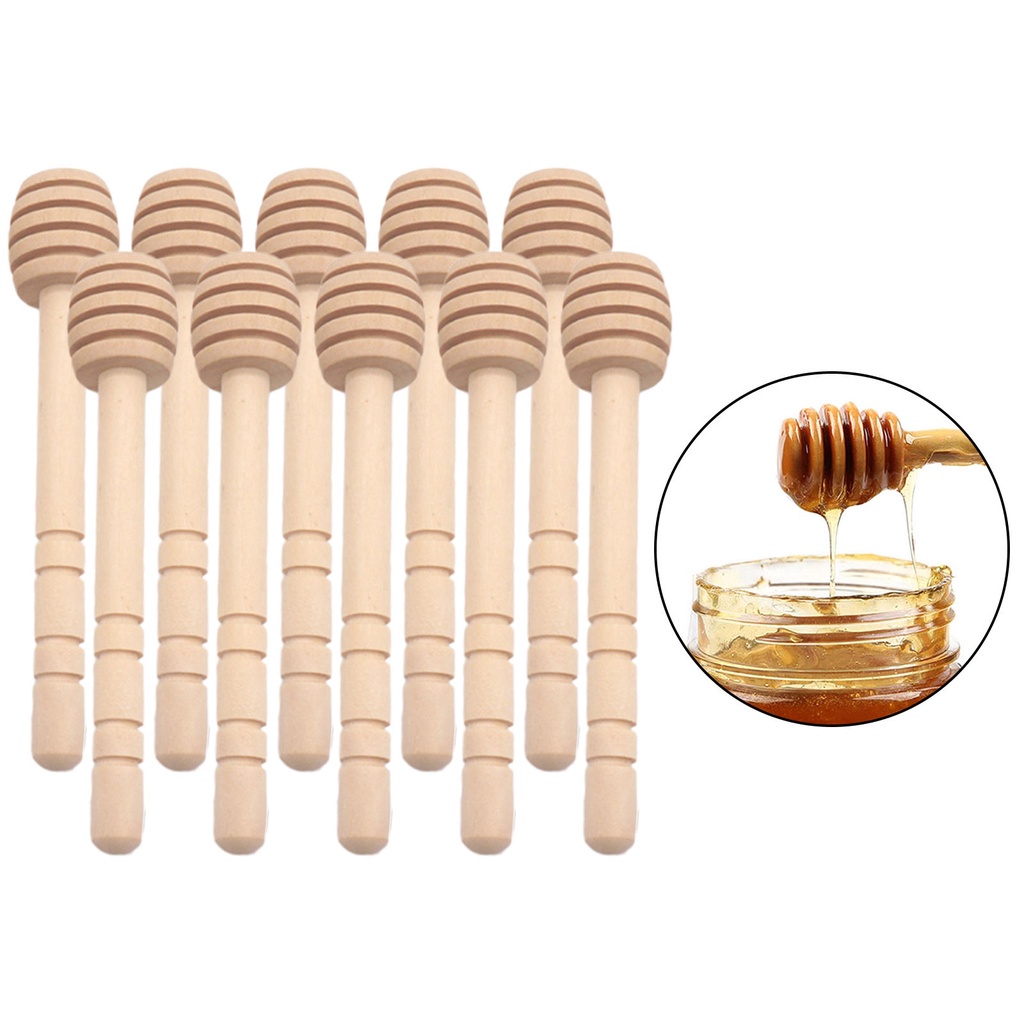 Set 10 Muỗng Gỗ Múc Mật Ong Cho Syrup Jam 3