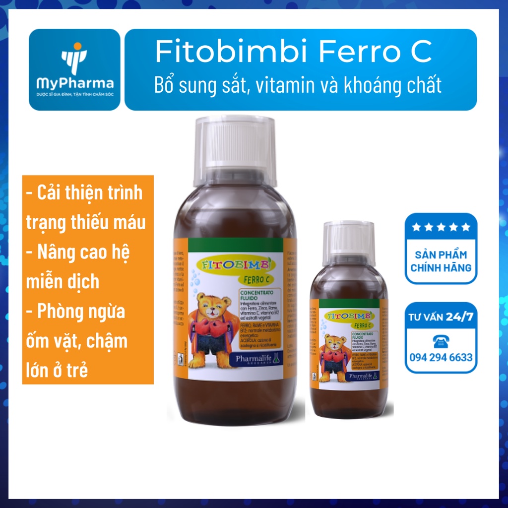 Fitobimbi Ferro C – Hỗ trợ trẻ bị thiếu máu, thiếu vitamin và khoáng chất