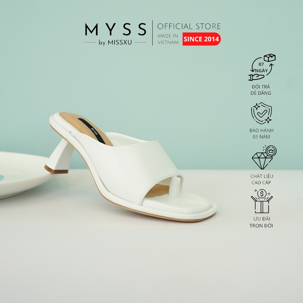 Giày guốc nữ khoét eo phối gót ngựa 5 cm cao cấp thời trang MYSS - SU161