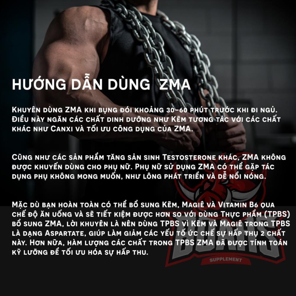 ZMA - BỔ SUNG VITAMIN GIÚP TĂNG CƯỜNG SỨC MẠNH ,TĂNG MIỄN DỊCH, TESTOSTERONE (90 VIÊN) | Thế Giới Skin Care